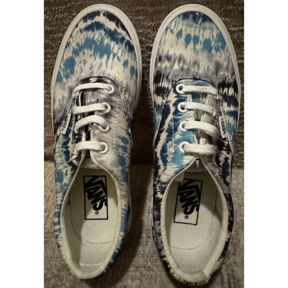 NIB Vans Women's Doheny Psychedelic Tie Dye Blue/White Skate Shoe Sz 7.5